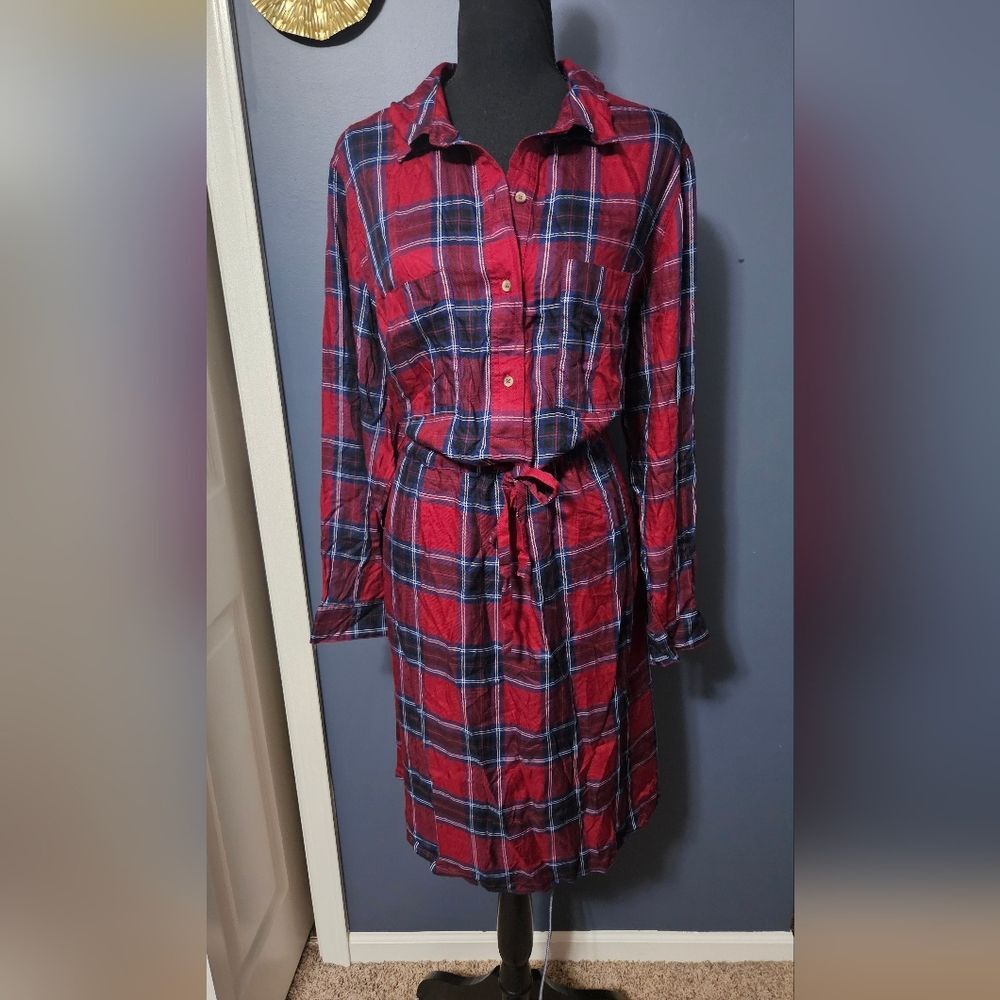 Old Navy Plaid Mini Shirtdress Plus Size 2X